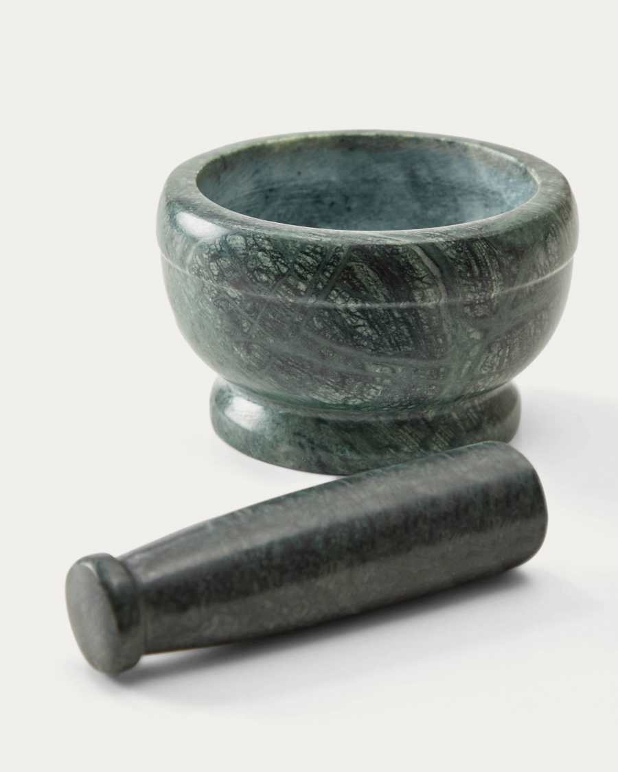 Cindea pestle and mortar in green marble
