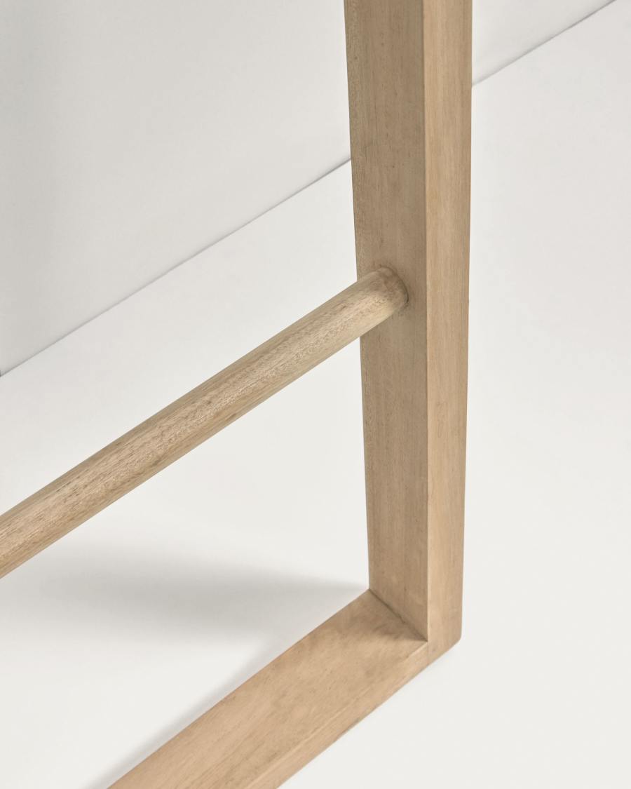 Toallero con espejo Fiavina de madera maciza de caoba 55 x 180 cm