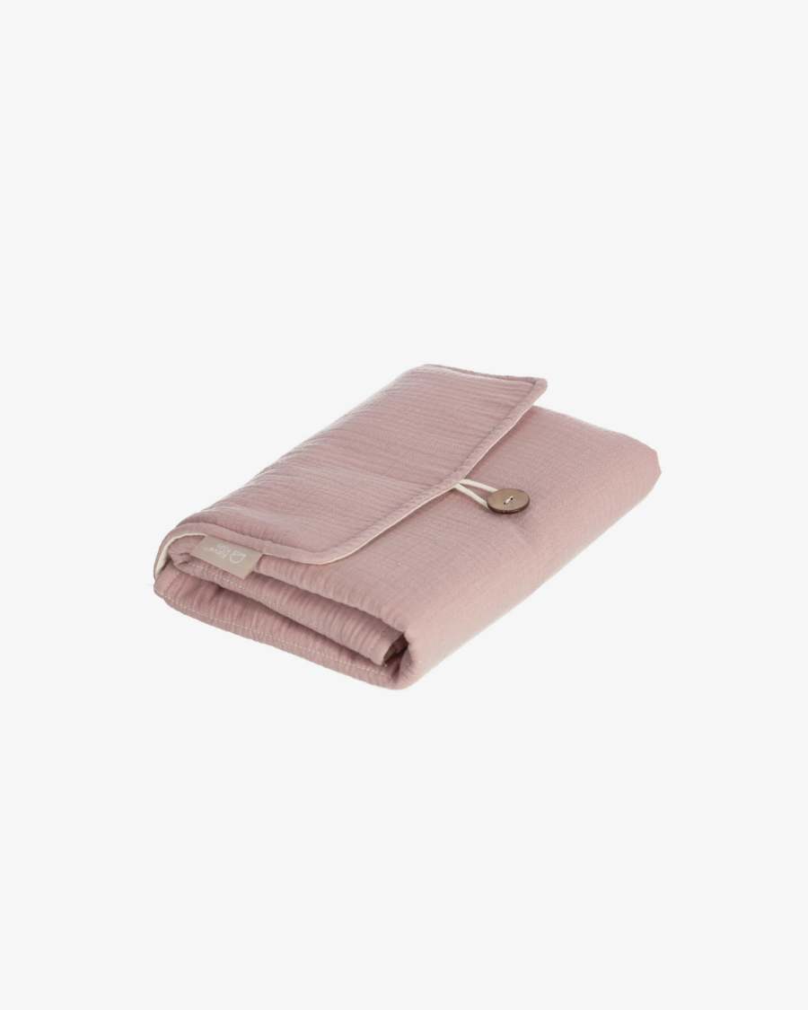 Jeila Reise Wickelunterlage, 100% Bio-Baumwolle (GOTS), rosa