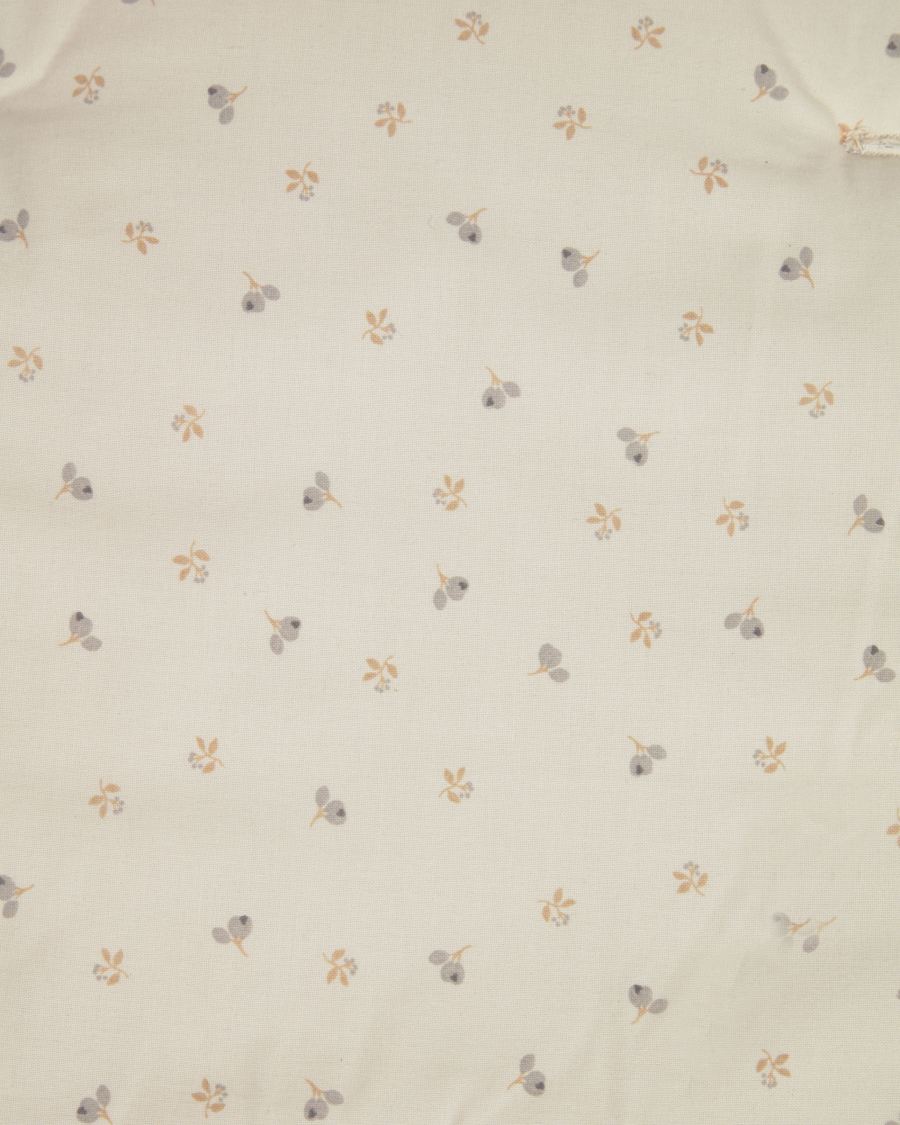 Cuscino per seggiolone Yamile 100% cotone organico (GOTS) beige con foglie multicolori