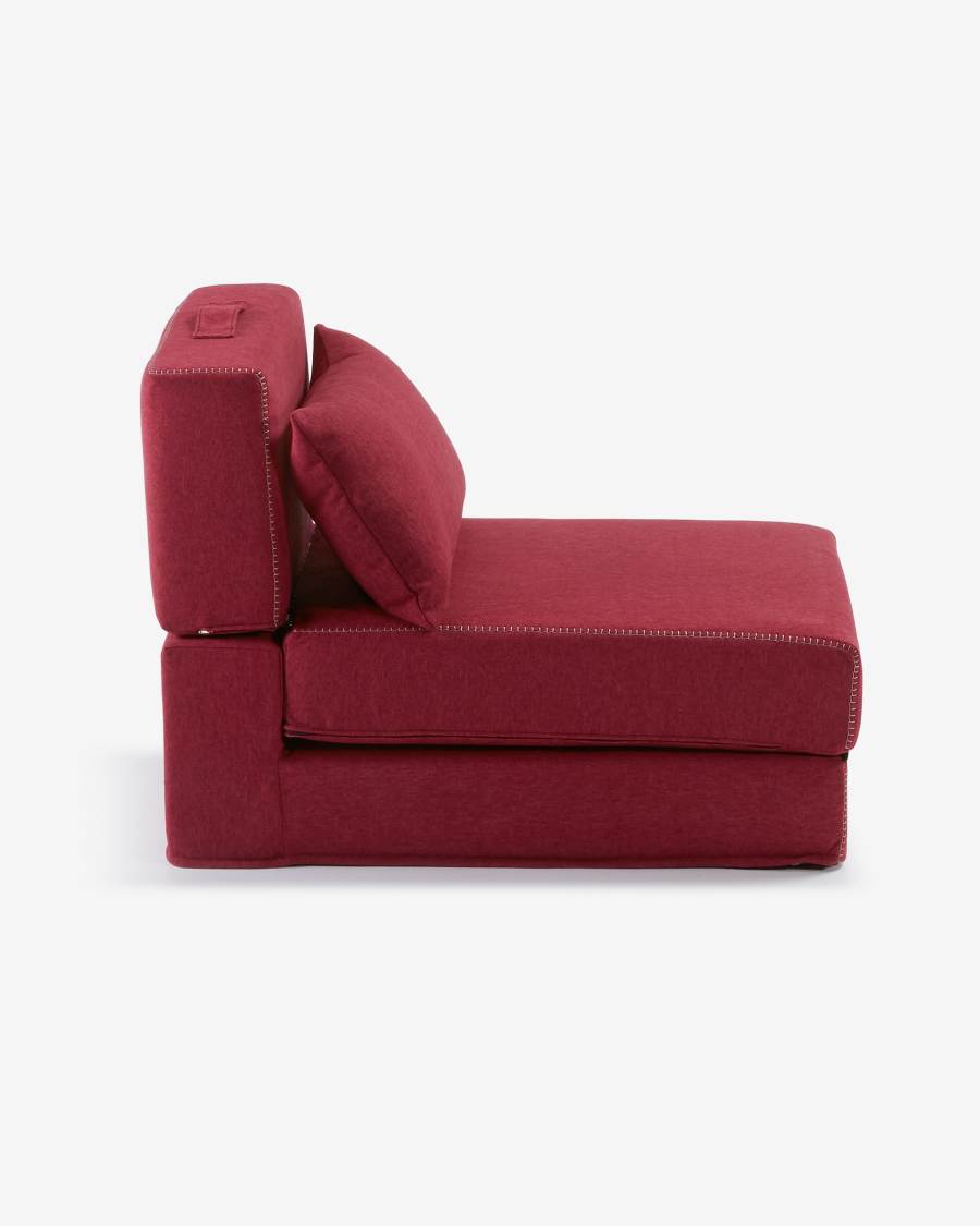 Arty pouf bed brugundy