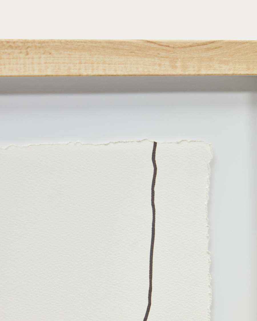 Quadro astratto Torroella bianco e marrone e grigio 60 x 90 cm