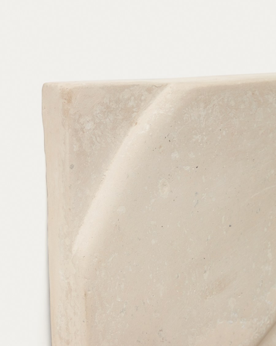 Mirta beige papier-mâché wall hanging 40 x 58 cm