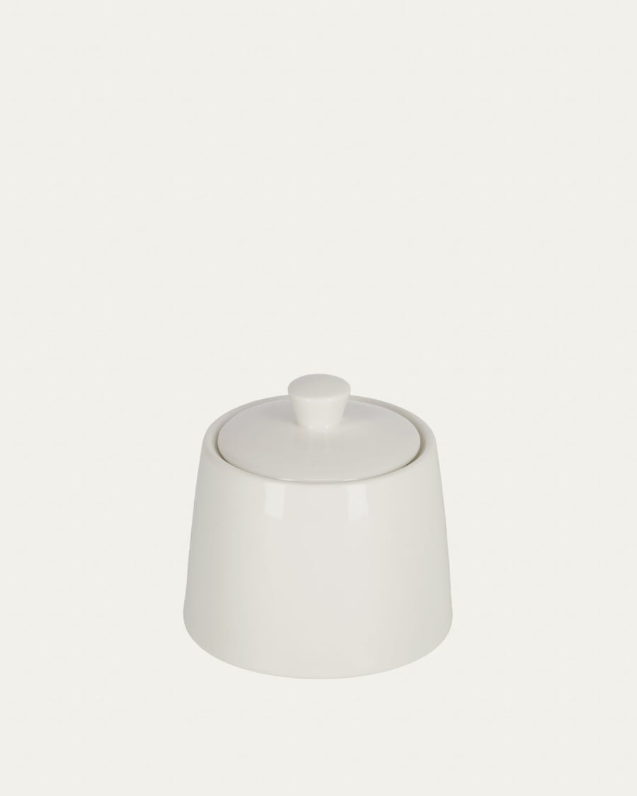 Pierina Porzellan Zuckerdose in weiß