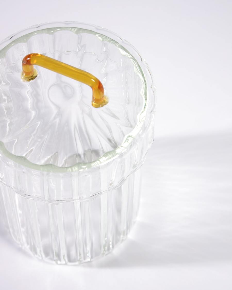 Pot Gretel vidre transparent i groc