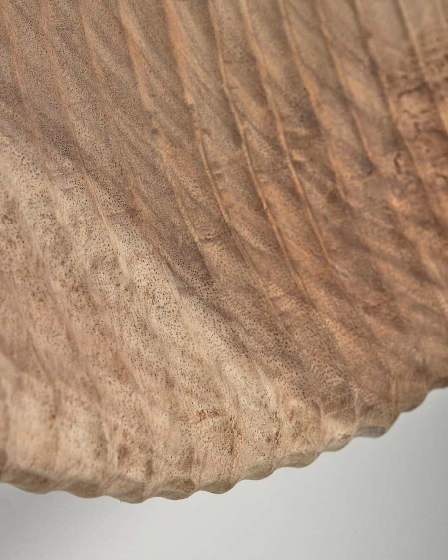 Melya Wanddeko aus massivem Munggurholz Ø 30 cm