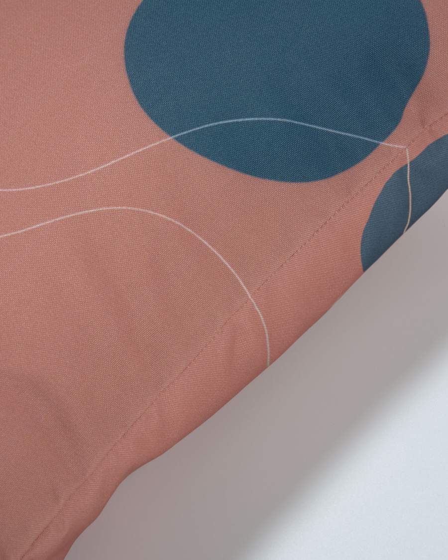 Abish cushion cover with geometric shapes in terracotta 45 x 45 cm