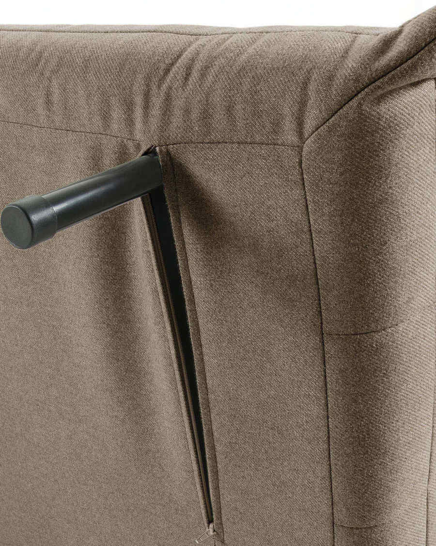 Susan sofa bed in brown, 107 x 91 (192) cm