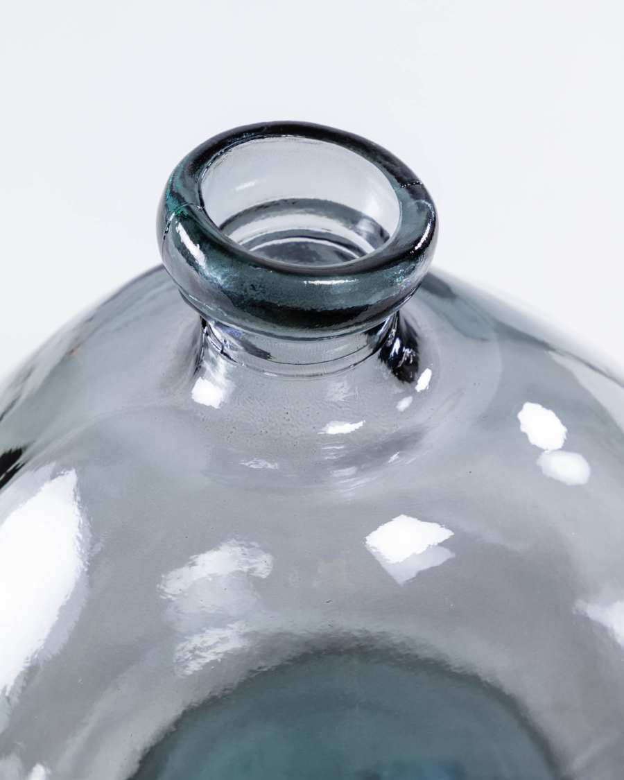 Brenna vase in 100% recycled blue glass, 33 cm