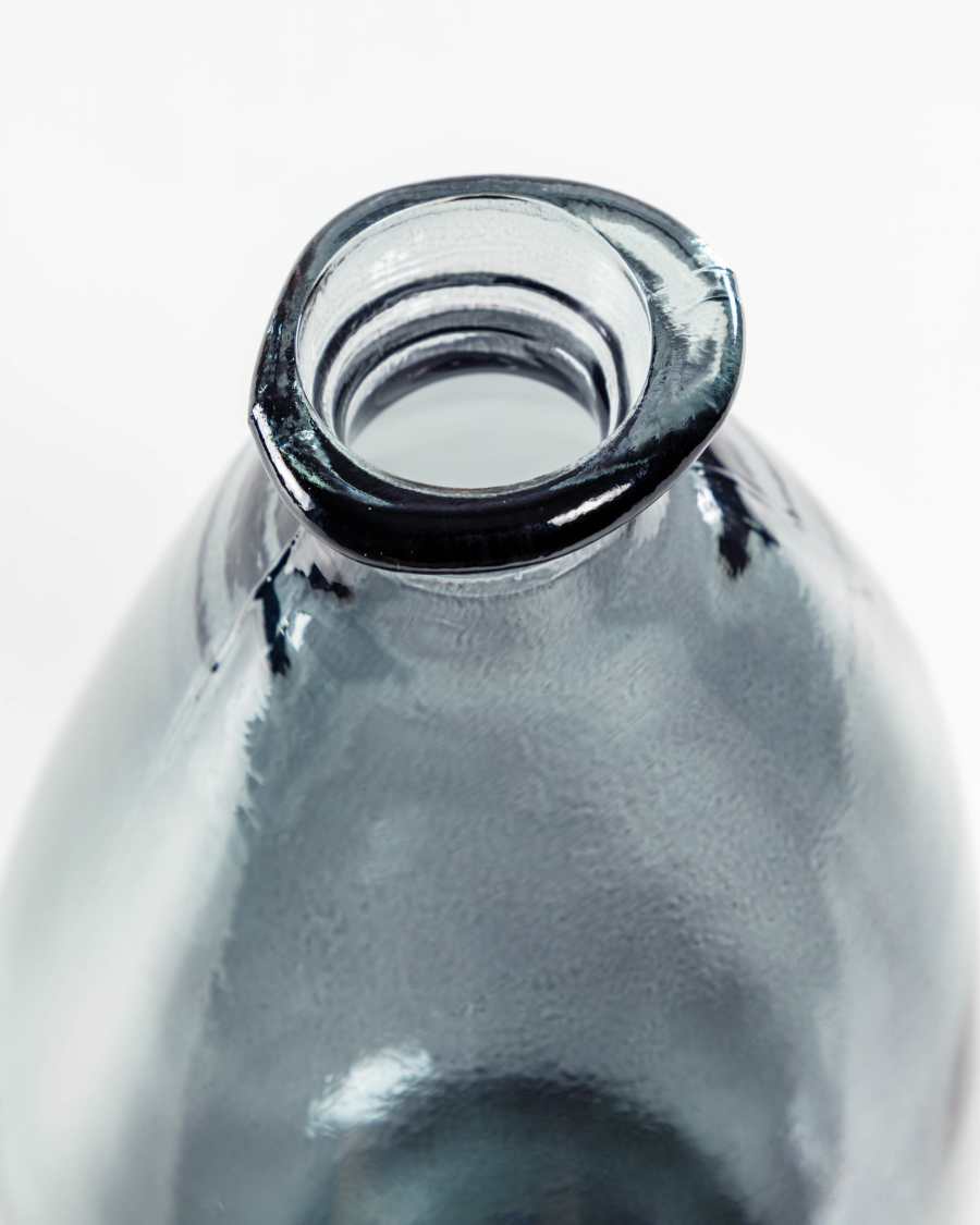 Vaso Brenna medio blu in vetro 100% riciclato