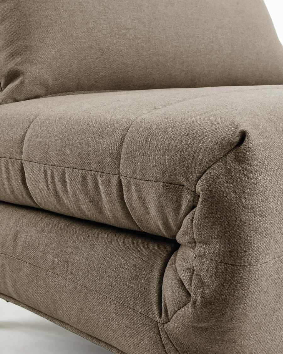 Susan sofa bed in brown, 107 x 91 (192) cm