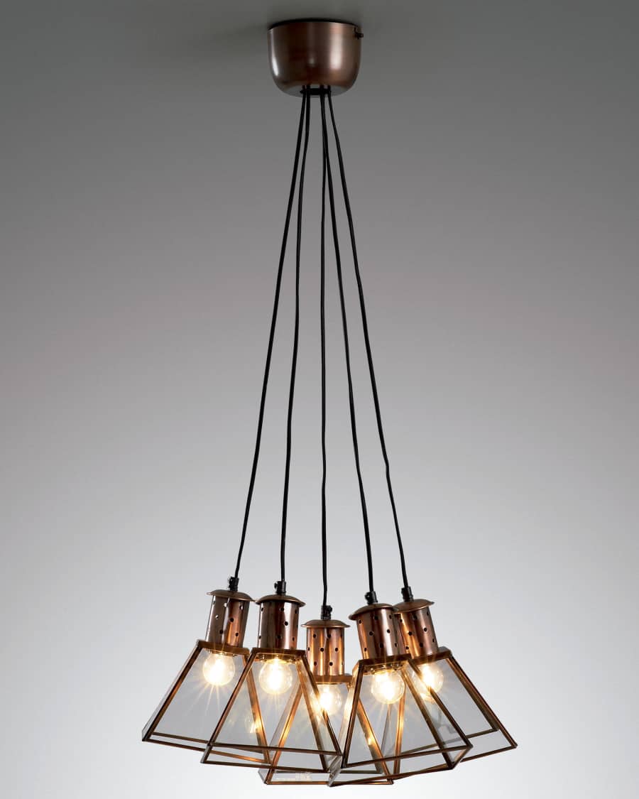 Dial pendant lamp, copper