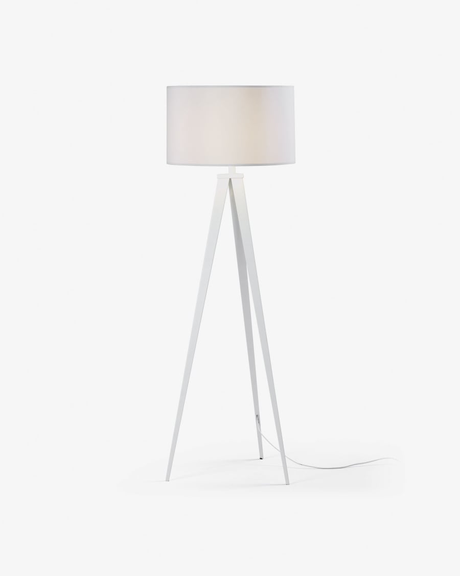 Iguazu floor lamp in steel with white finish