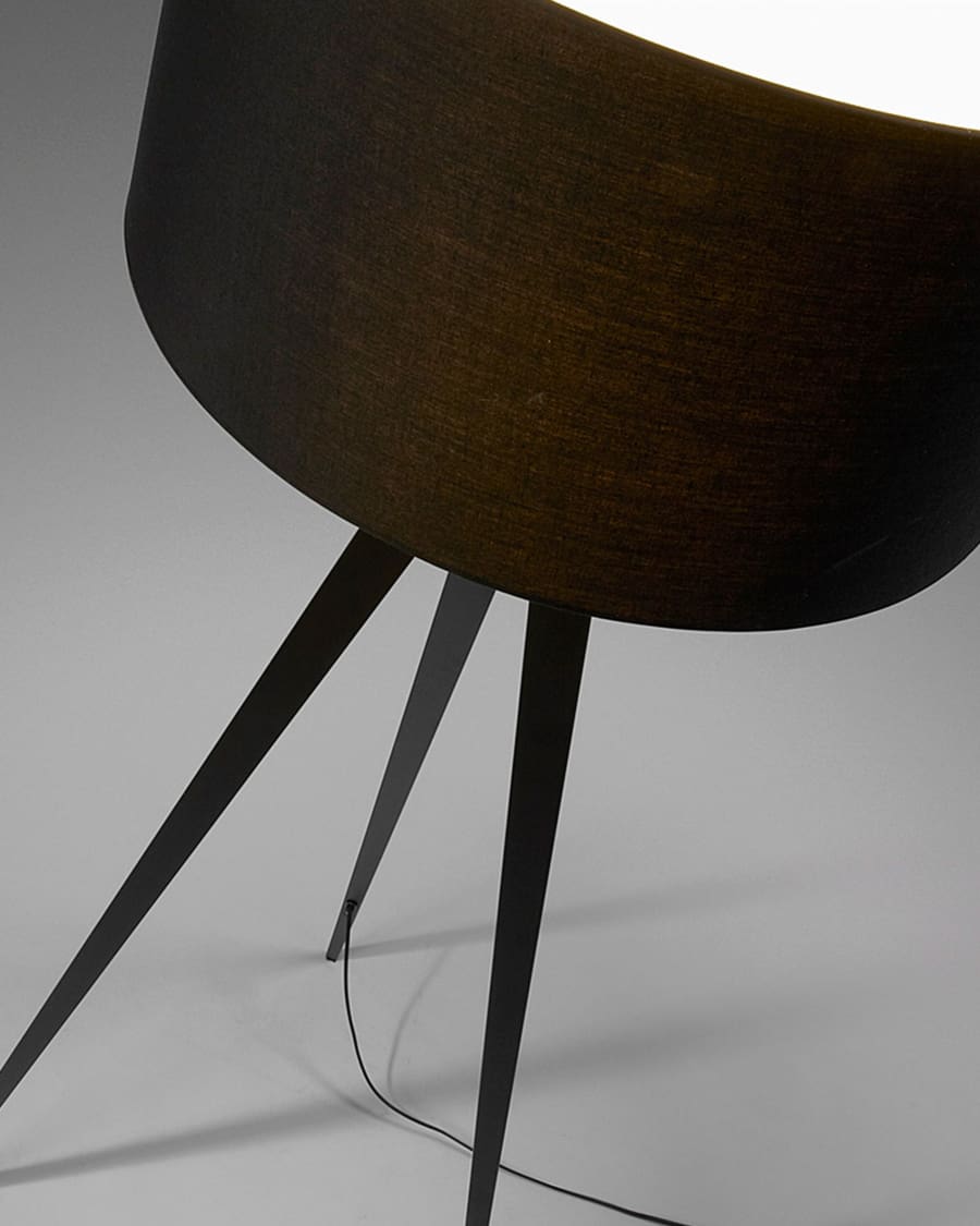 Iguazu floor lamp in steel with black finish