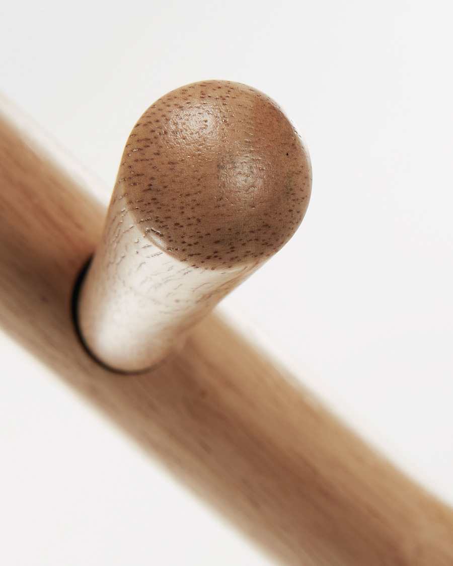 Perchero bandeja Nerb madera lacada blanco y madera de caucho 40 x 170 cm FSC MIX Credit