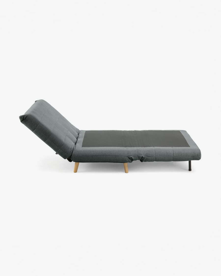 Susan sofa bed in dark grey, 107 x 91 (192) cm