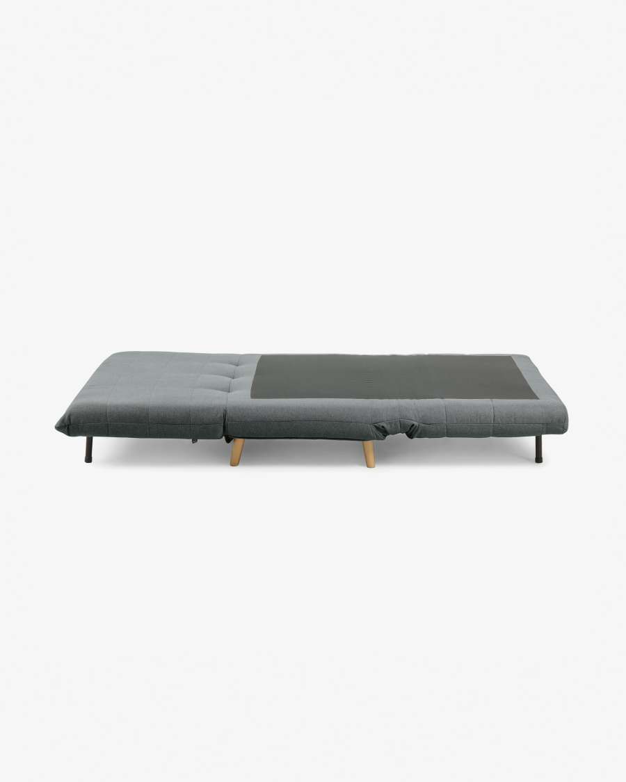 Susan sofa bed in dark grey, 107 x 91 (192) cm