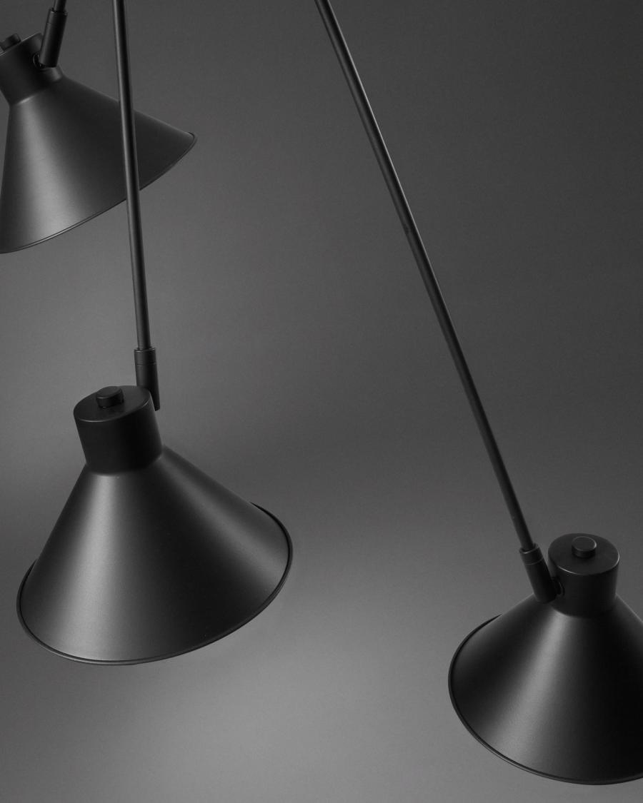 Llum de sostre articulable Dione d'caer amb acabat pintat negre