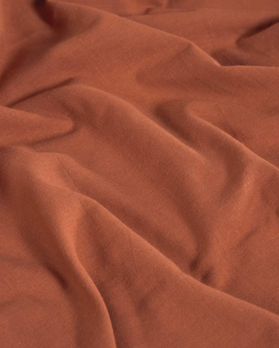 Ibelis Bettwäsche Set, Bio-Baumwolle (GOTS), kastanienbraun, 135 x 190 cm