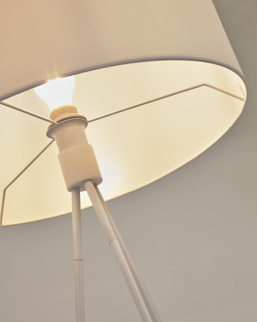 Ikia floor lamp in metal with white finish