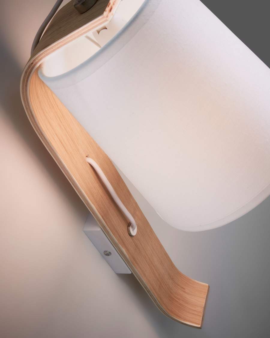 Repcy oak veneer wall light