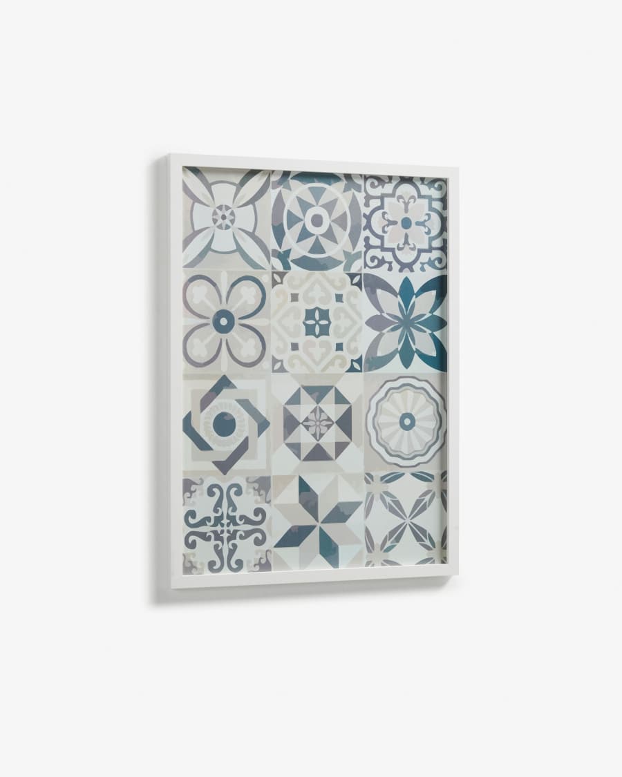 Tableau Alika 53x73 cm gris bleu