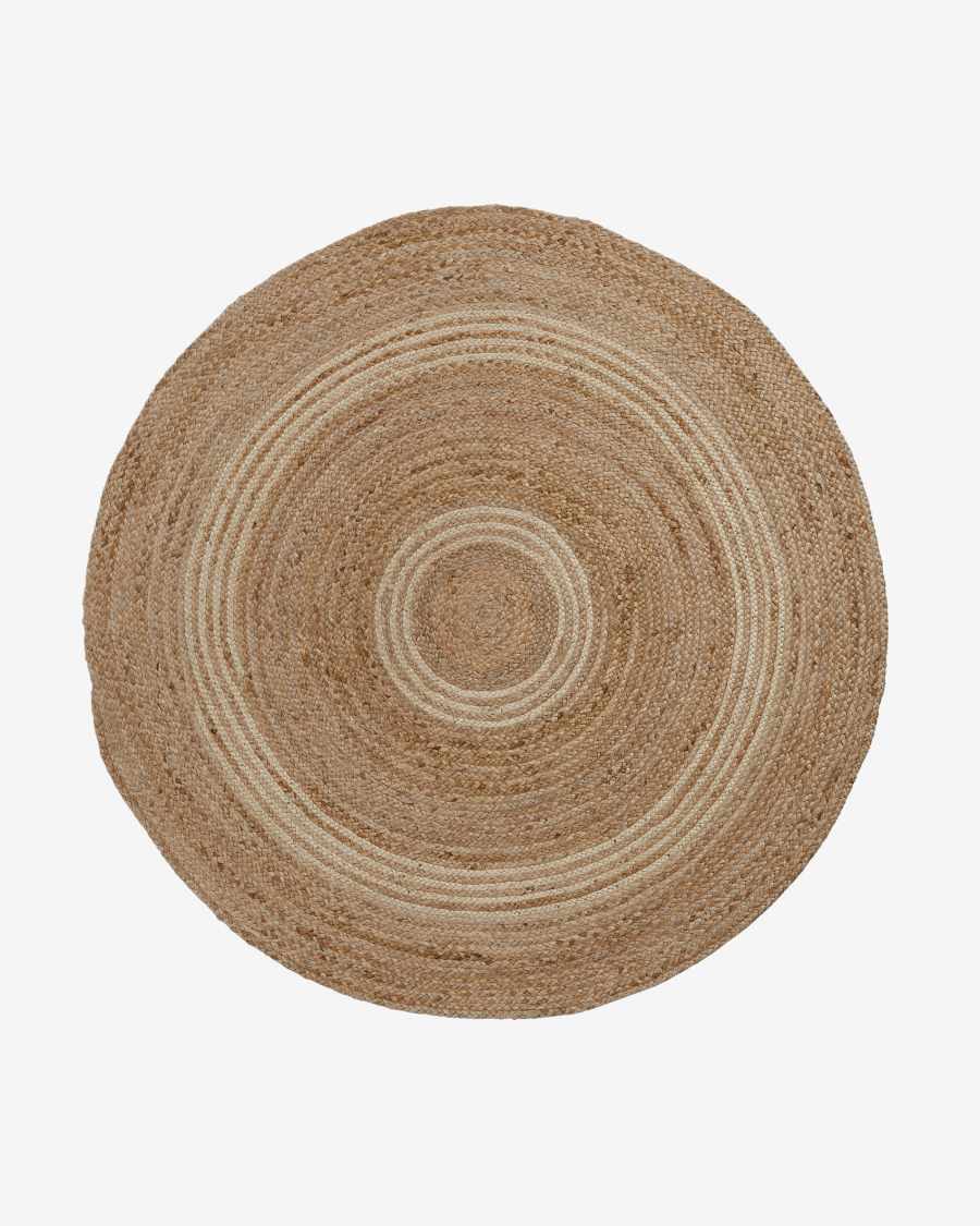 Saht runder Teppich 100% Jute natur Ø 150 cm
