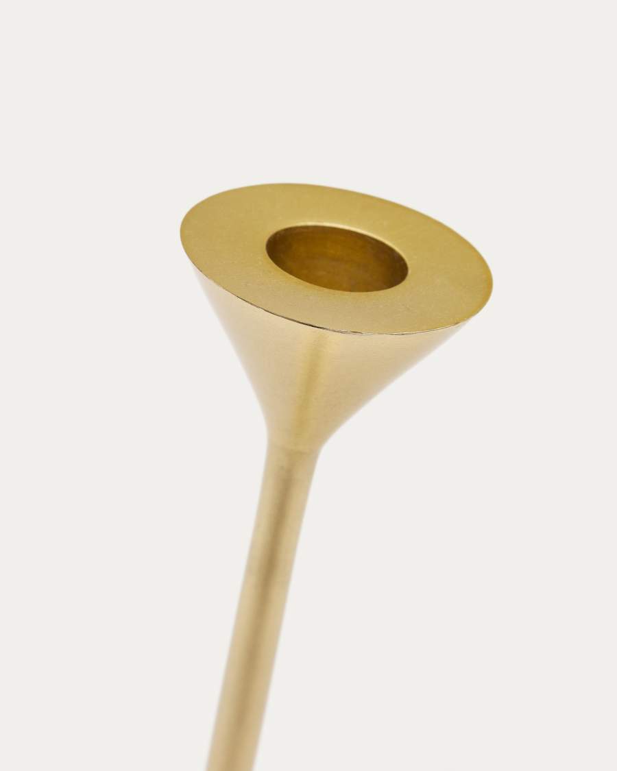 Candelabro piccolo Morgana in metallo dorato