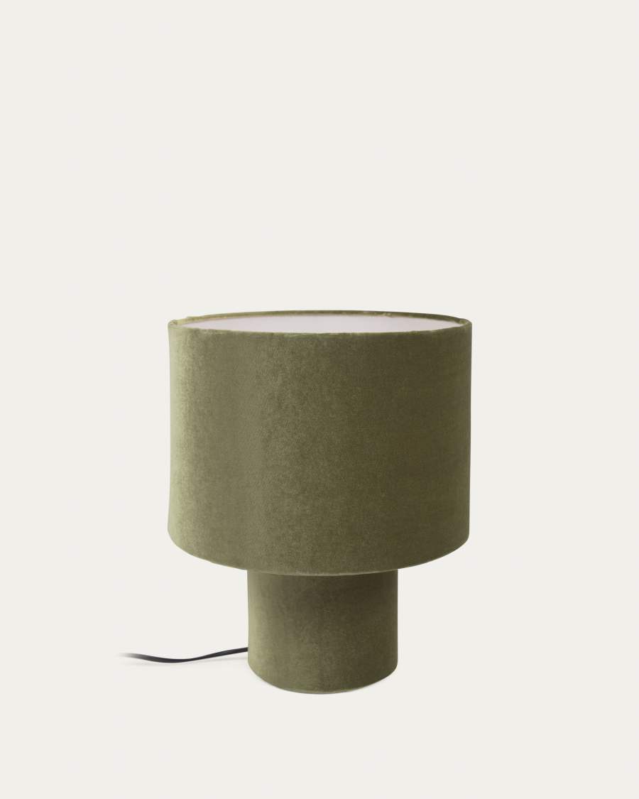 Eastend table lamp in green velvet