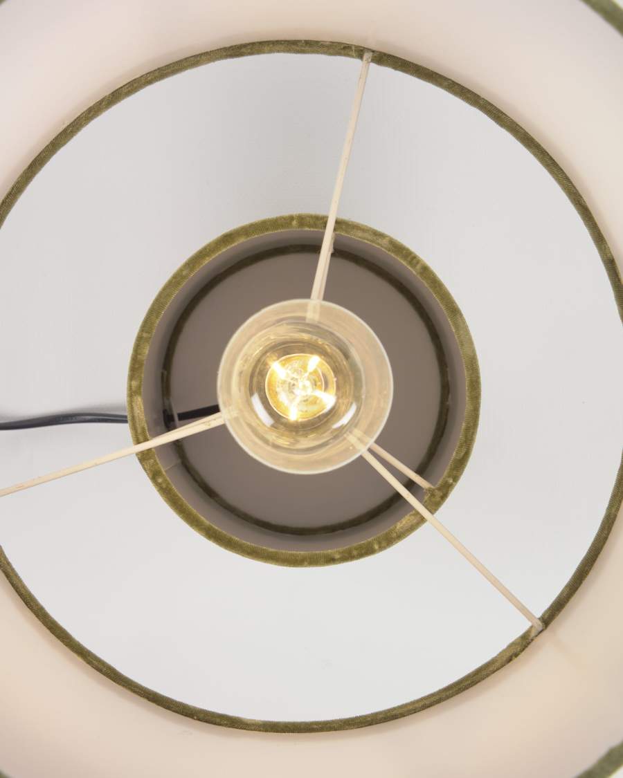 Eastend table lamp in green velvet