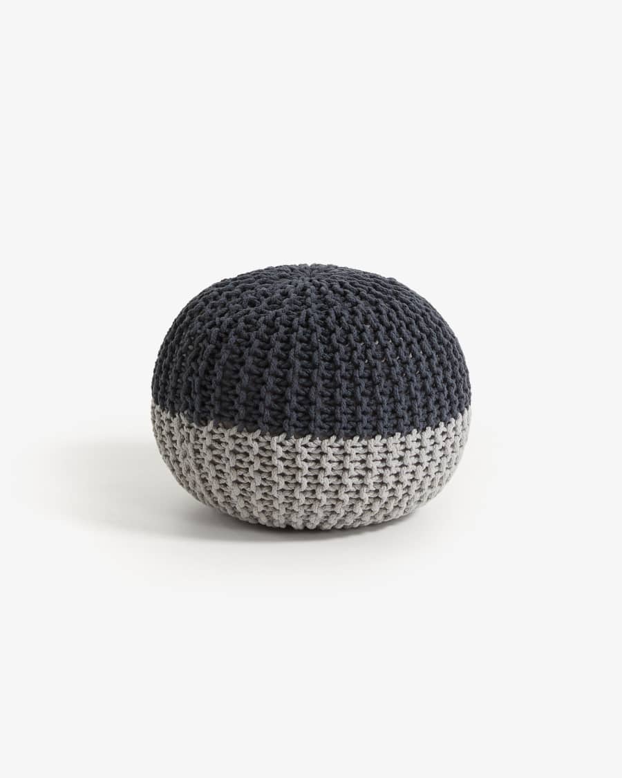 Grey Arnot pouf Ø 50 cm