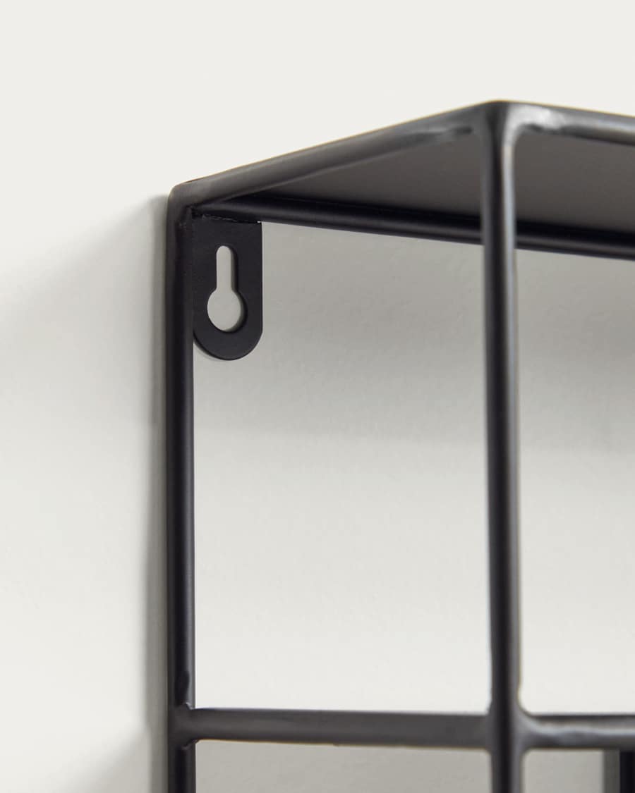 Nils shelves in steel with black finish 37 x 37,5 cm