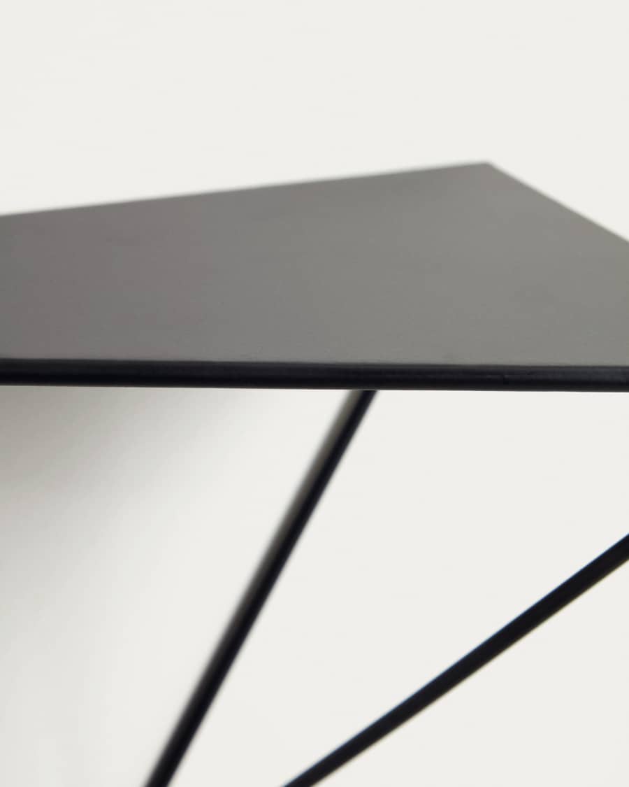 Teg Wandregal Prisma aus Stahl mit schwarzem Finish 40 x 20 cm