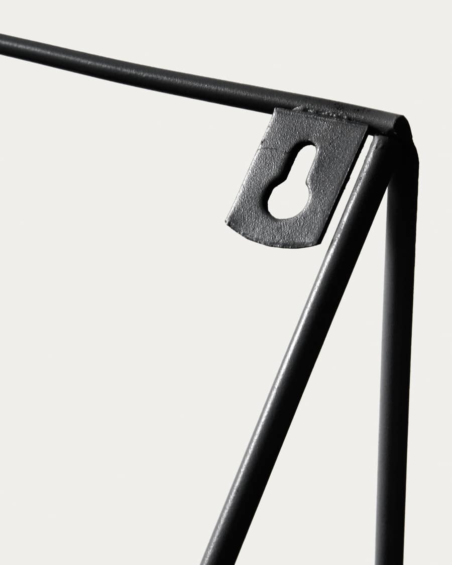 Teg triangular shelf in steel with black finish 40 x 20 cm