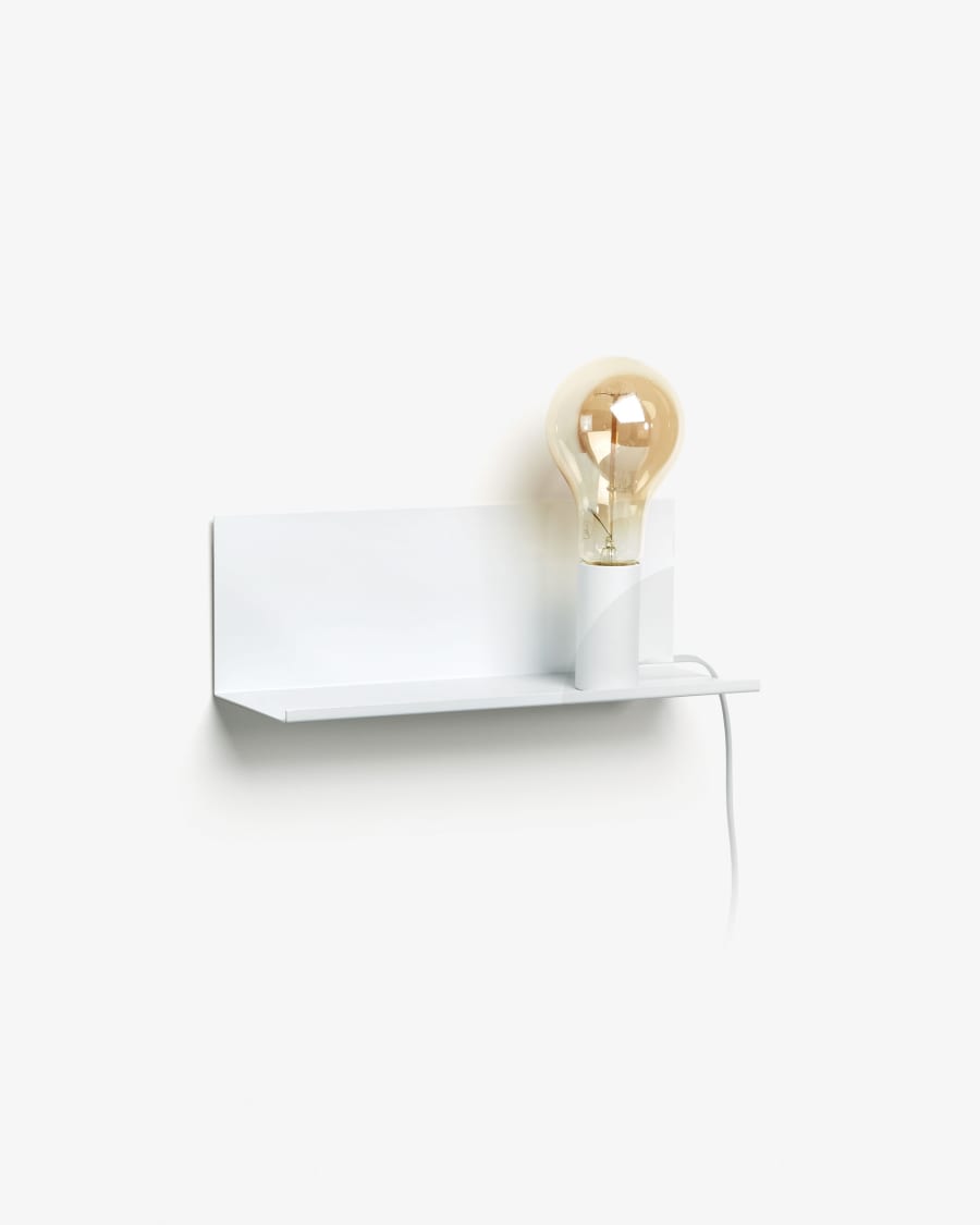 Hannah wall light in steel with white finish 35 cm