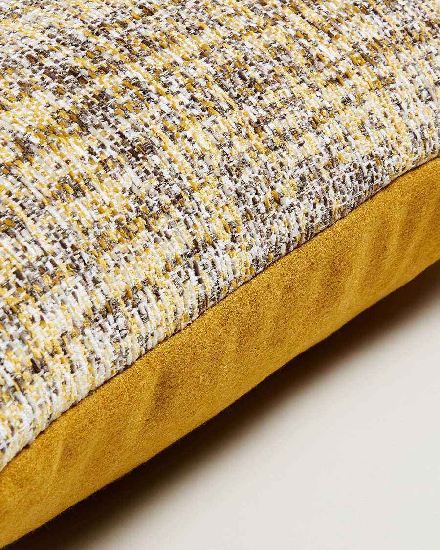 Housse coussin Boho 30x50 cm moutarde