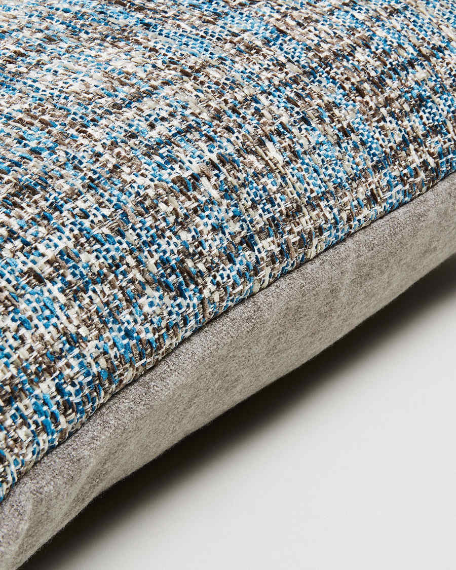 Fodera cuscino Boho 30 x 50 cm blu