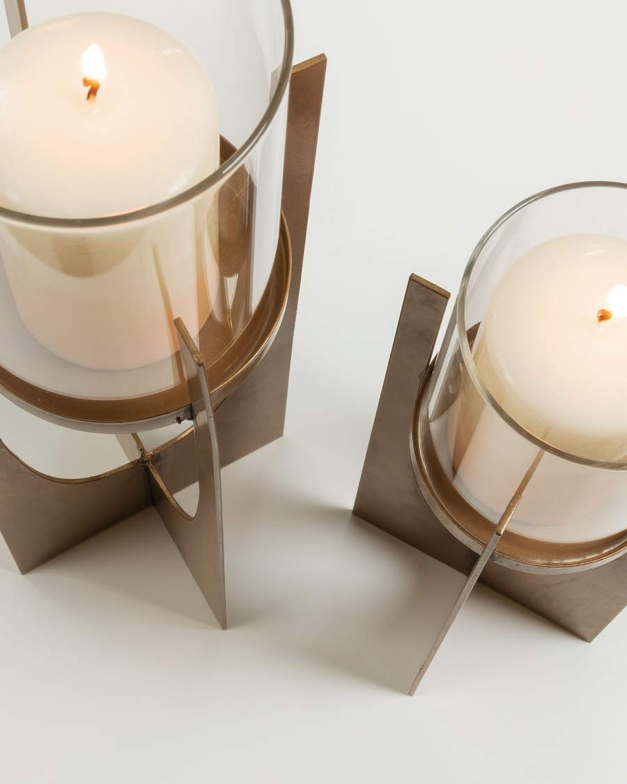 Set di 2 portacandele Anthea