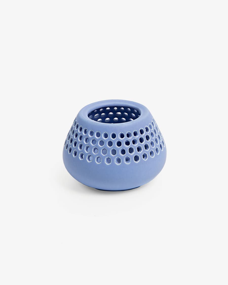Lidia candleholder blue
