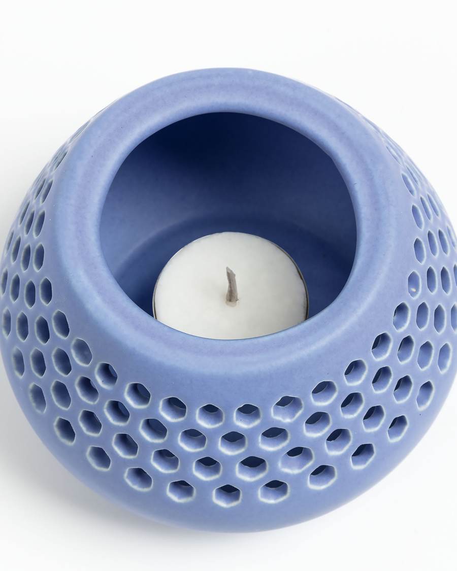Lidia candleholder blue
