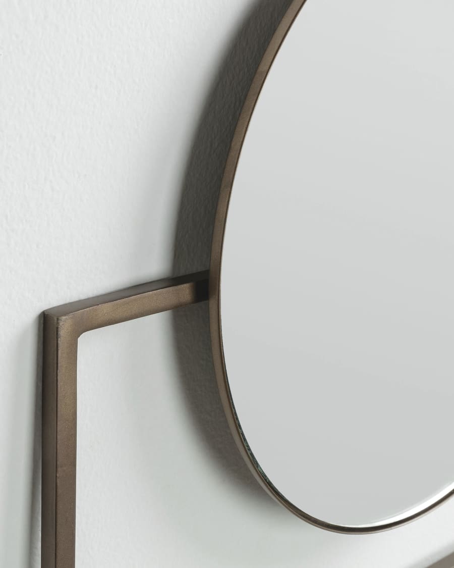 Platte Spiegel aus Metall 81 x 83 cm