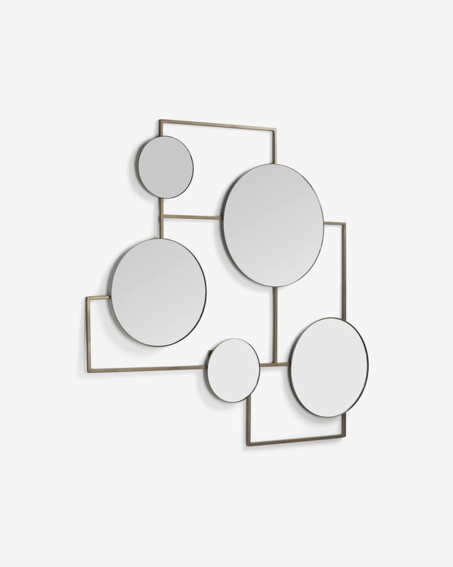 Platte Spiegel aus Metall 81 x 83 cm