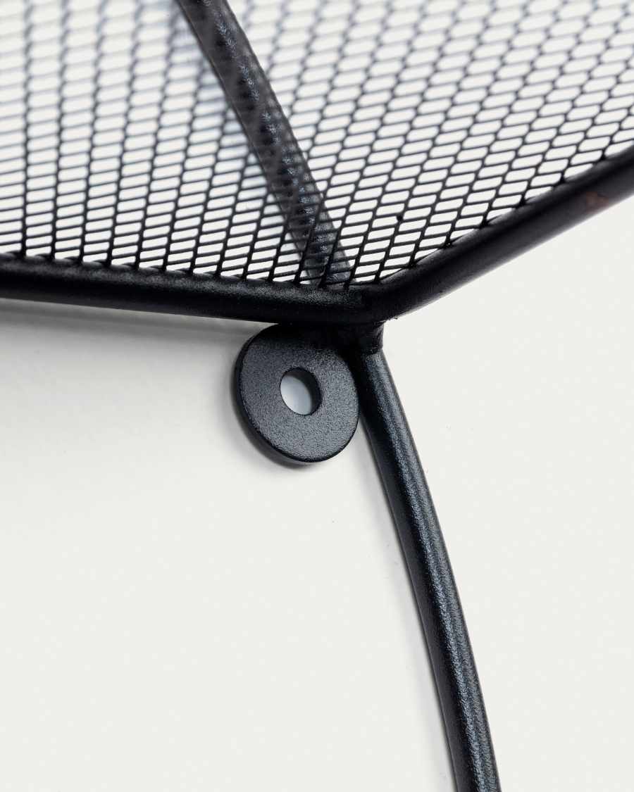 Étagère murale Across en acier avec finition noire Ø 55 cm