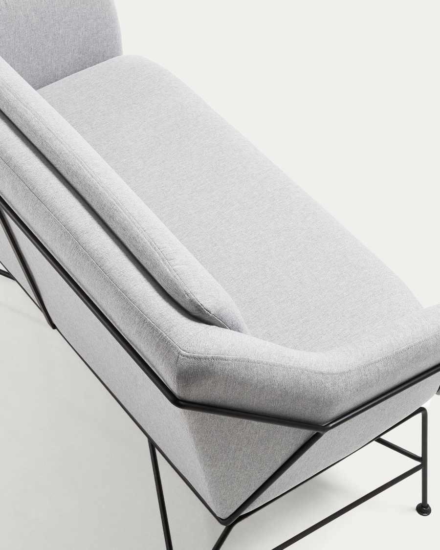 Brida 2-Sitzer-Sofa hellgrau 128 cm