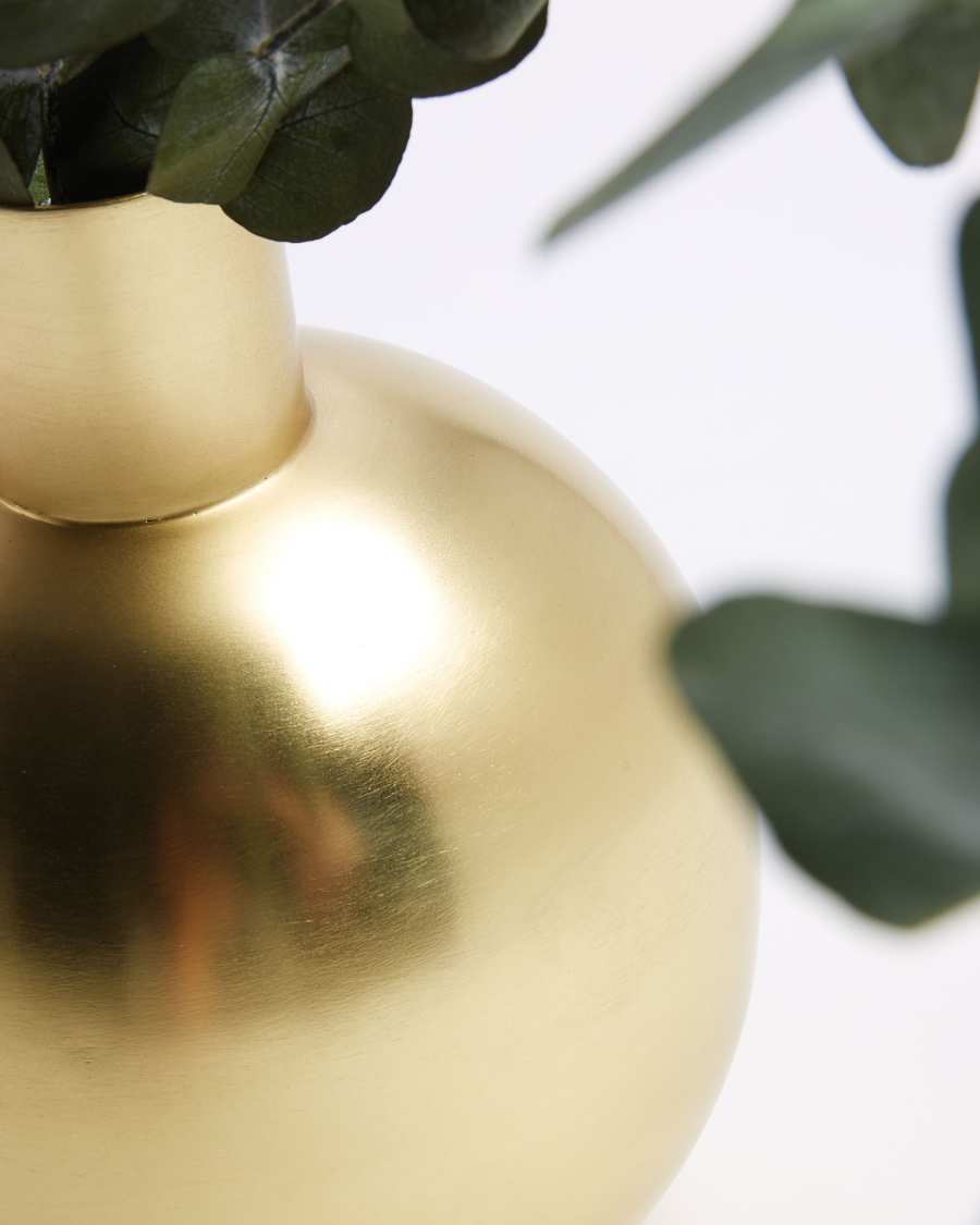 Ferwick Vase aus goldenem Metall