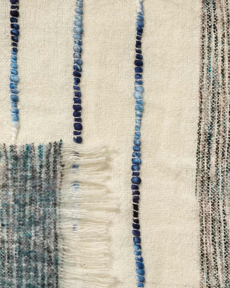 Plaid Ginnie 130 x 170 cm white and blue