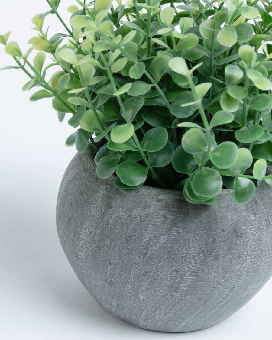 Eukalyptus kunstpflanze im grauen Topf