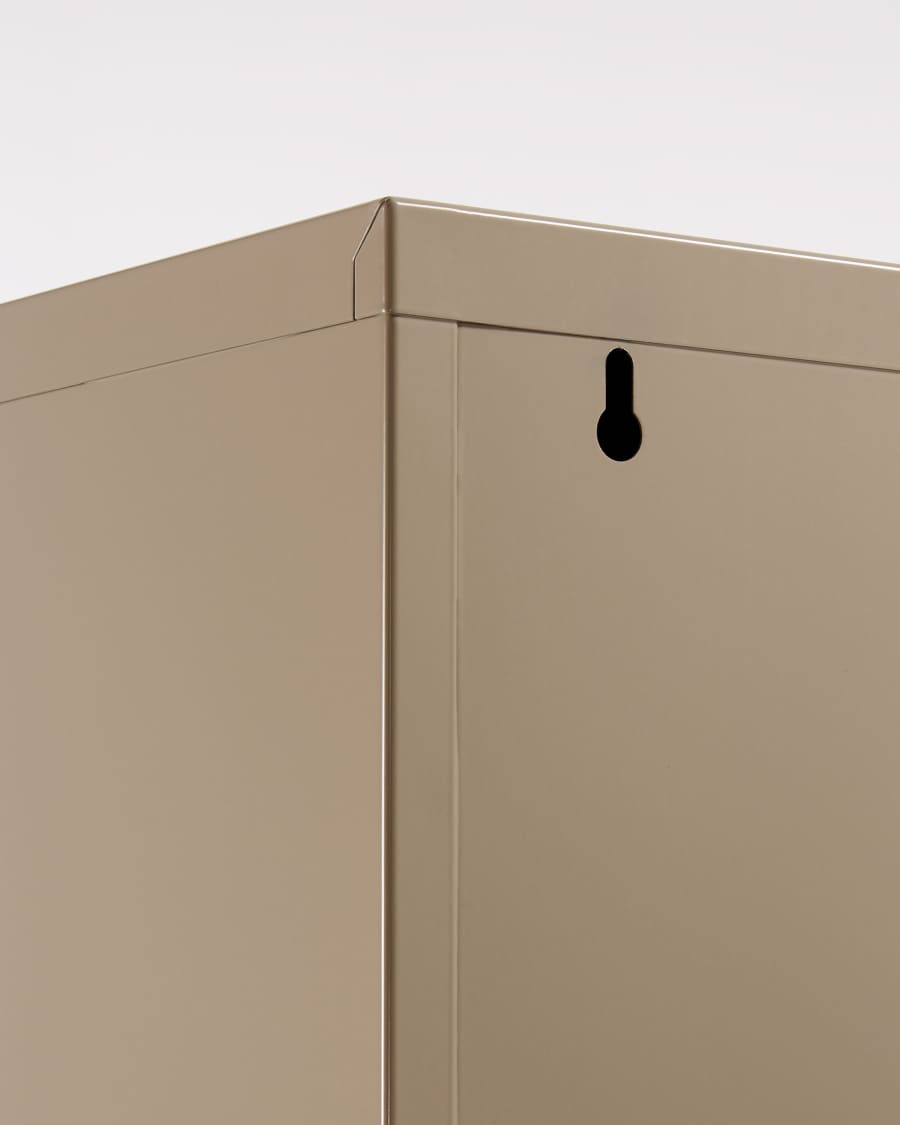 Schuhschrank Rox beige aus Stahl mit 5 Fächern für 15 Paar Schuhe