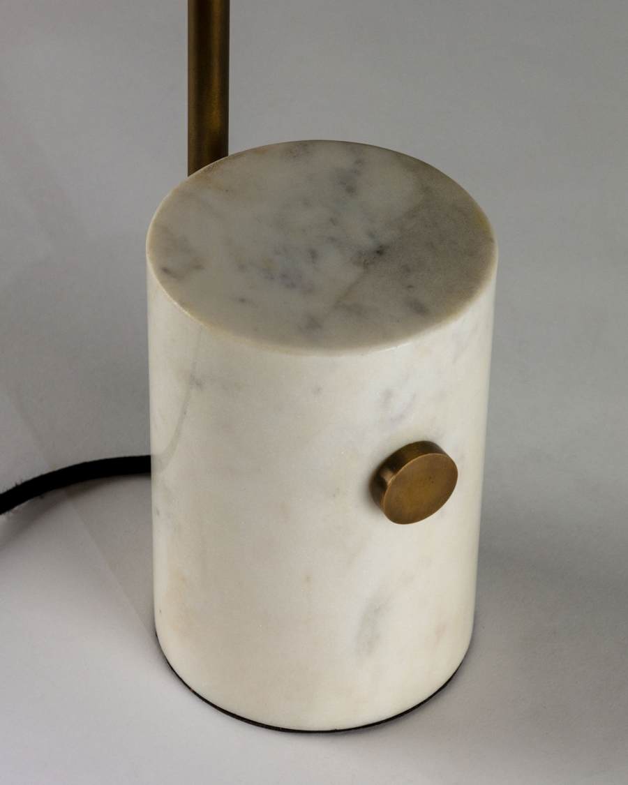 Phant table lamp in metal and marble