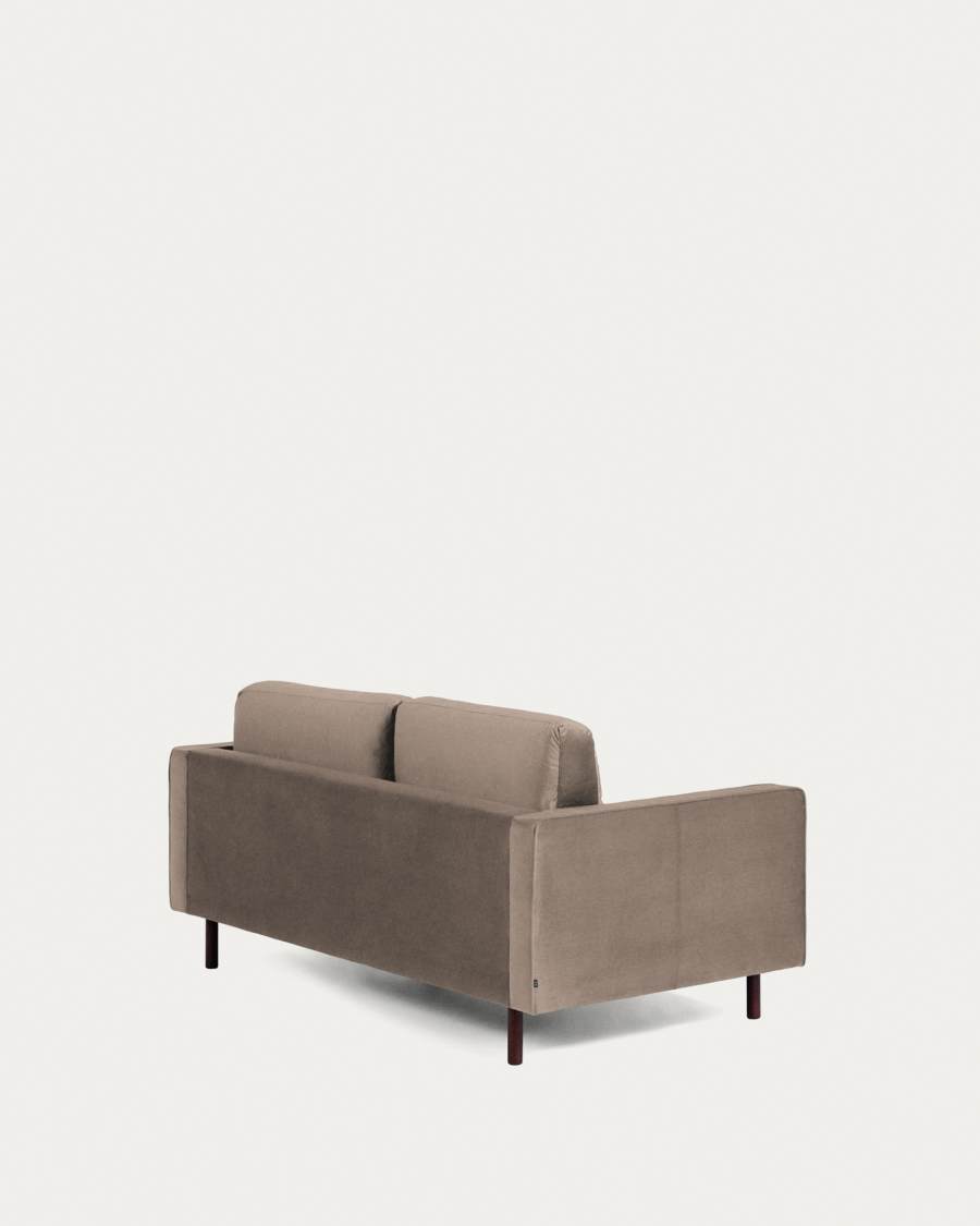 Debra 2 seater sofa in beige velvet, 182 cm